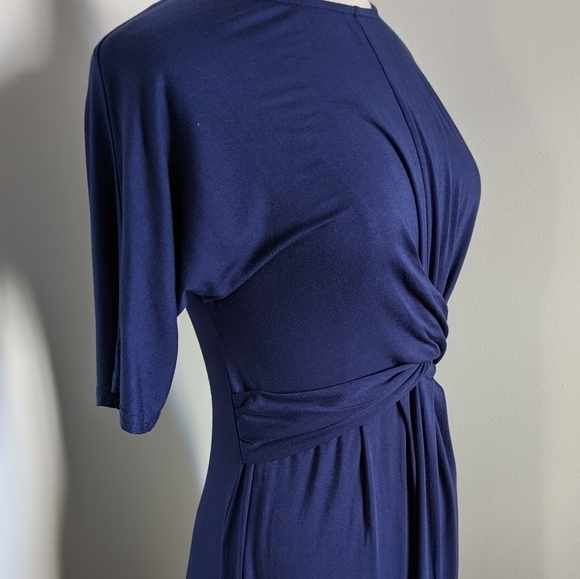 NWT levaca navy asymmetrical tee shirt dress S - Picture 9 of 12